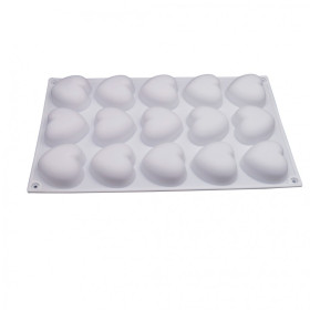 Molde silicona corazon X 15 CAV
