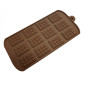 Molde silicona choco cuadritos x 12 Cav