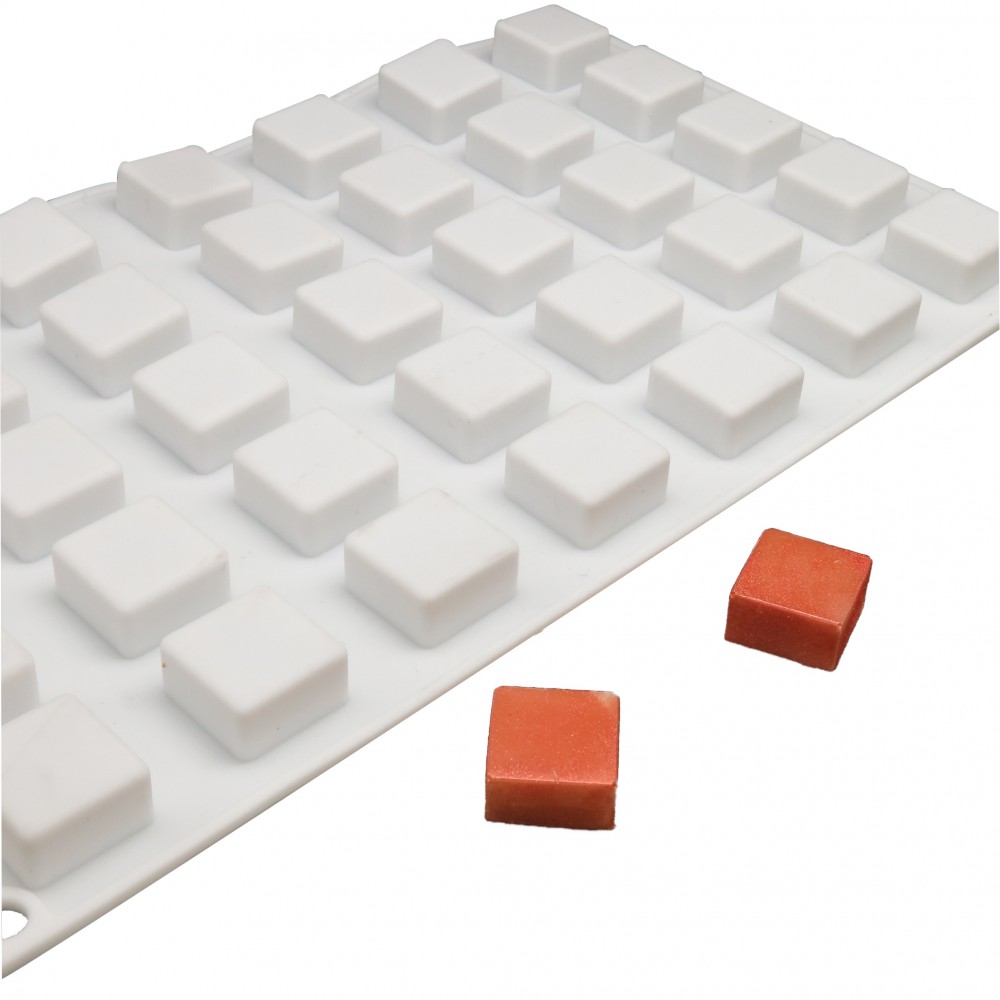 Molde silicona bombon cuadritos x 35 cav 