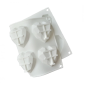 Molde silicona corazones geometricos x 8 cav