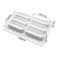 Molde silicona profesional rectangular x 6 cav