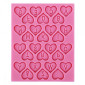 Molde silicona corazones con letras