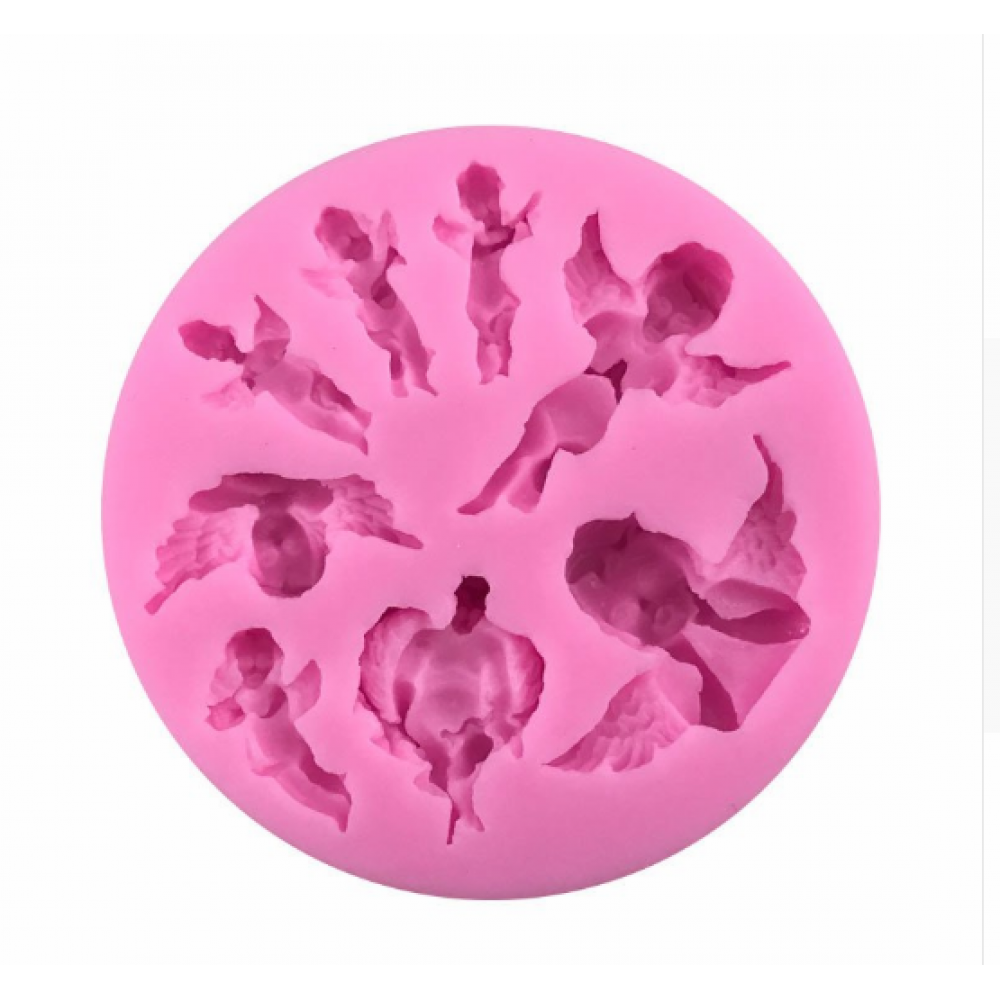 Molde silicona angelitos x 8 cav
