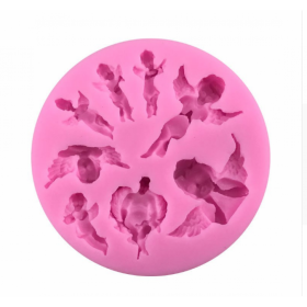 Molde silicona angelitos x 8 cav