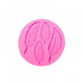 Molde silicona plumas x 4 cav