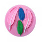 Molde silicona plumas x 4 cav