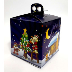 Caja Cupcake navideño  8 cm x und