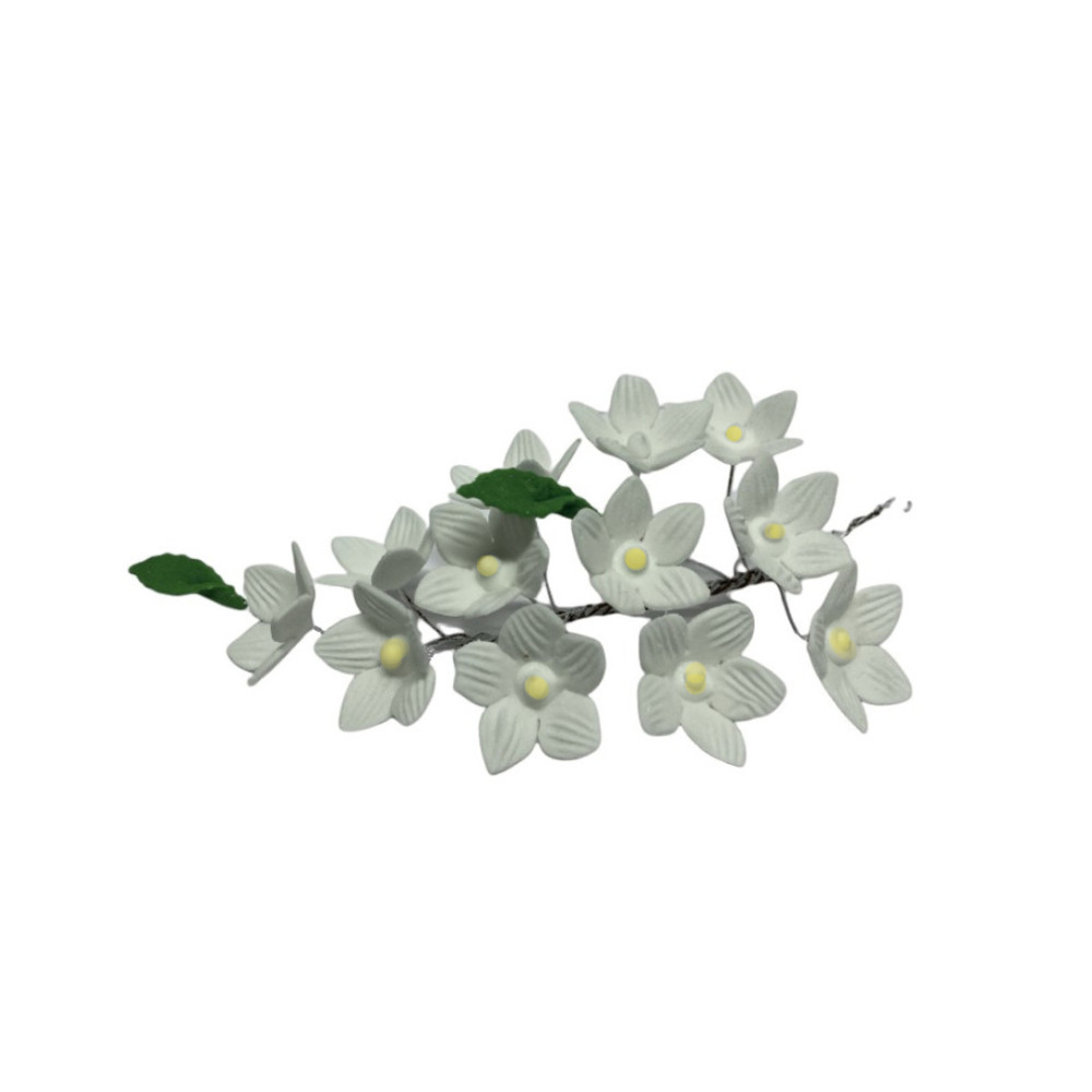 Flores manto de maría en pastillaje x  und 