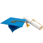 Birrete/ Diploma en pastillaje x und