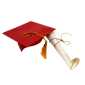 Birrete/ Diploma en pastillaje x und