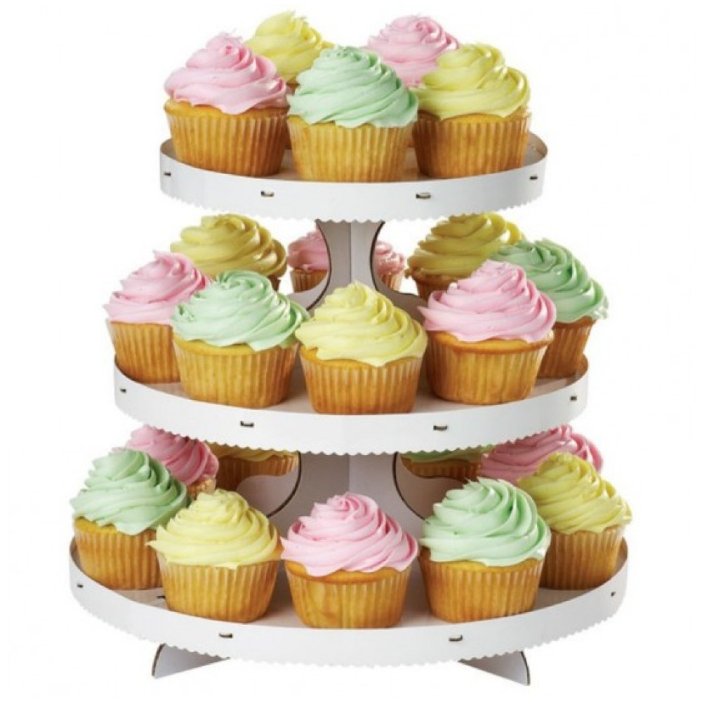 Mesa cupcake blanca -3 Pisos