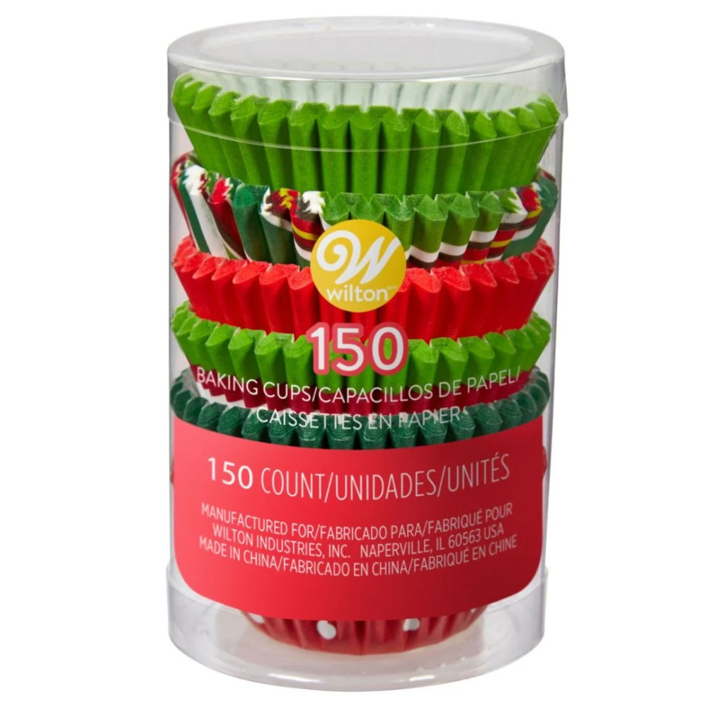 Capacillo mini cupcake navideñox 150 Und