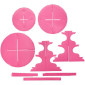 Mesa cupcake en color Fucsia -3 Pisos