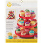 Mesa cupcake Roja  -3 Pisos