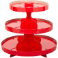 Mesa cupcake Roja  -3 Pisos