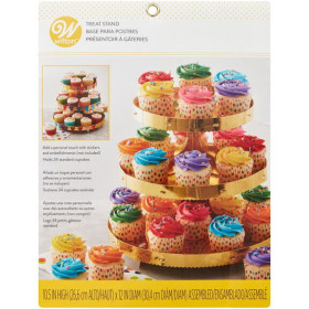 Mesa cupcake Dorado -3 Pisos