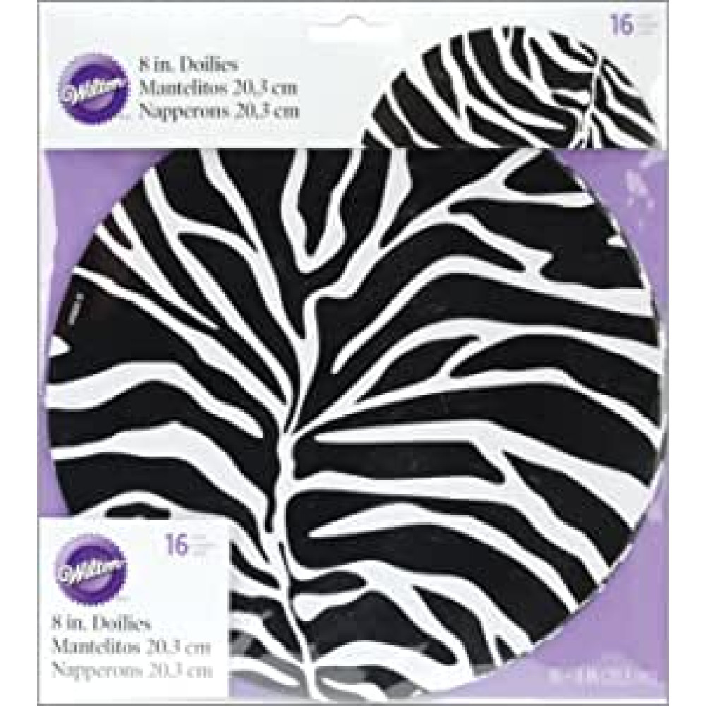 Doilies zebra x 16 und