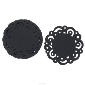 Doilies negras 10 cm