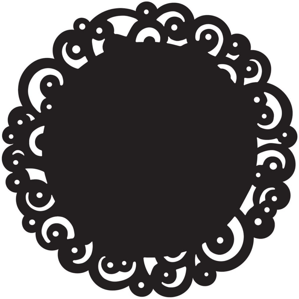 Doilies negro 25 cm x 10 unidades