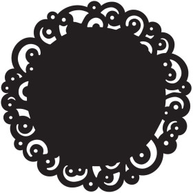 Doilies negro 25 cm x 10 unidades