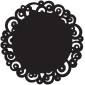 Doilies negro 25 cm x 10 unidades