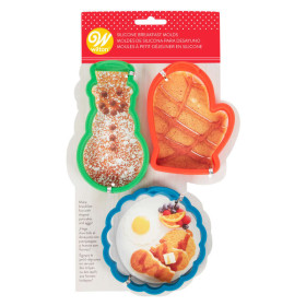 Moldes silicona navideños para pancakes x 3 pcs