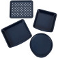 Juego de utensilios para horno tostador azul marino