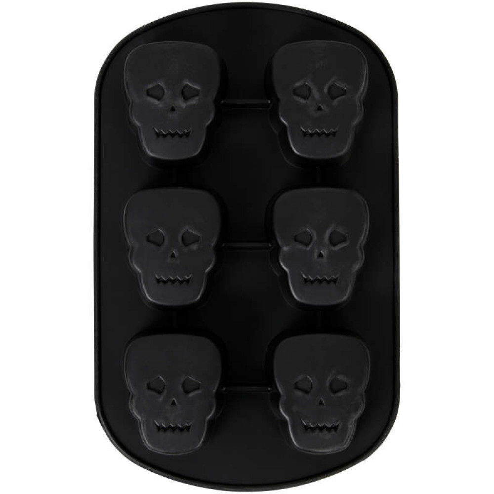 Molde de silicona calaveras x 6 cav