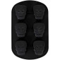 Molde de silicona calaveras x 6 cav