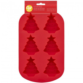 Molde silicona arbol navidad x 6 cav Molde silicona arbol navidad x 6 cav