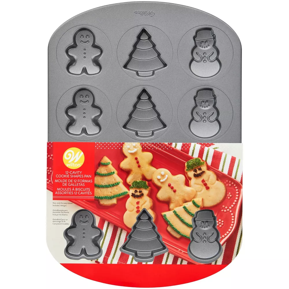 Molde galletas navideñas x 12 cav 