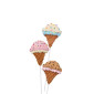 Molde pops helado x 4 cav