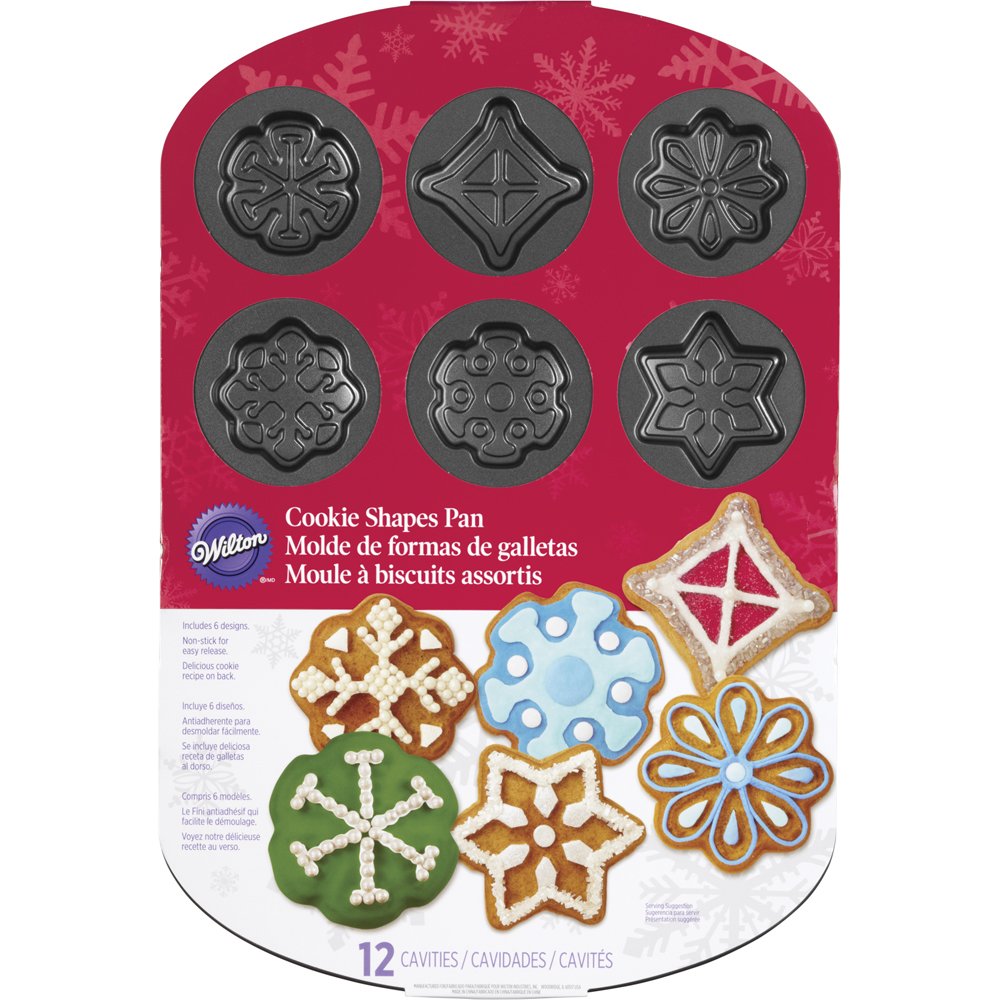 Molde galletas estrellas copo de nieve x 12 cavidades