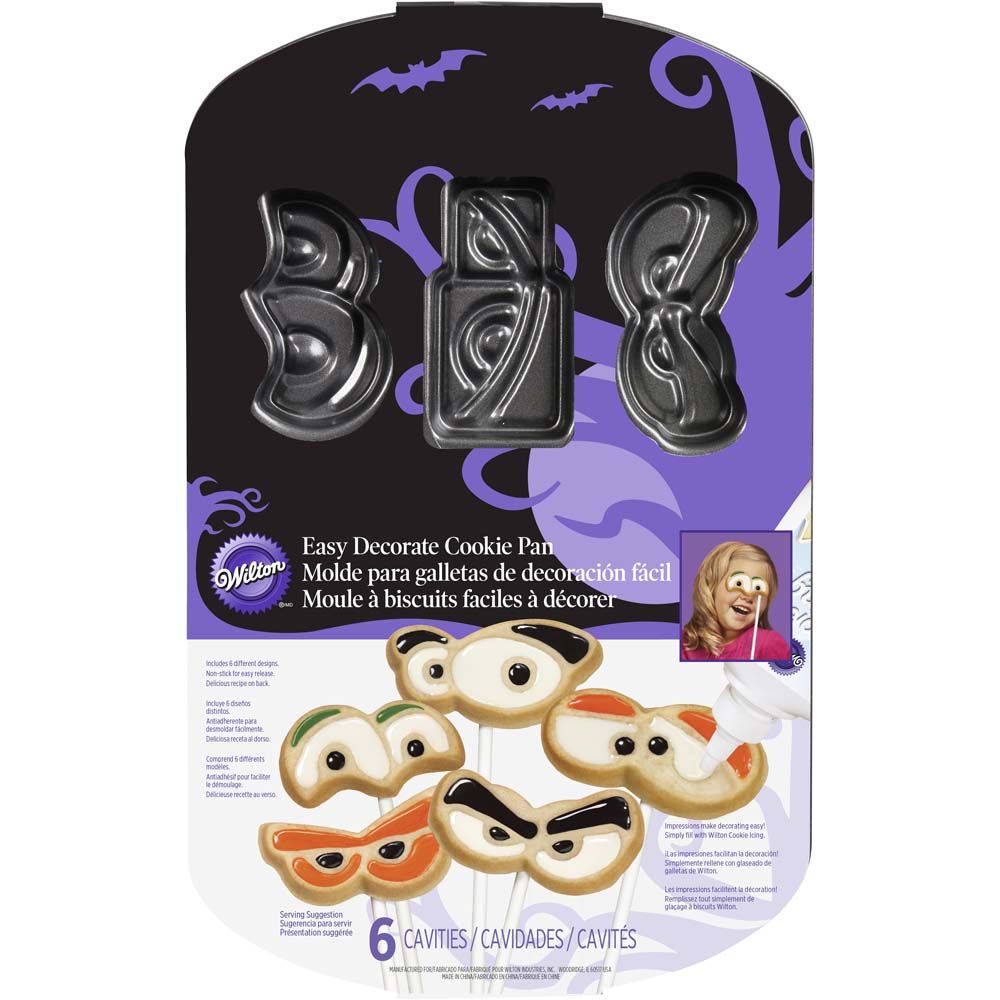 Molde galletas ojos x 6 cavidades