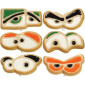 Molde galletas ojos x 6 cavidades