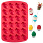 Molde silicona bombillos de navidad x 24 cav