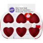 Molde silicona corazón x 6 cav