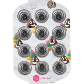 Molde popito emoji metalico x 12 Cav