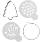 Kit cortadores + stencil navideño