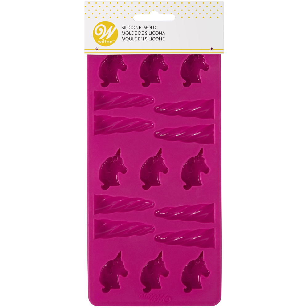 Molde silicona choco unicornio x 17 cav
