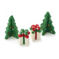 Molde silicona árbol/Regalo 3D x 4 cav Molde silicona árbol/Regalo 3D x 4 cav