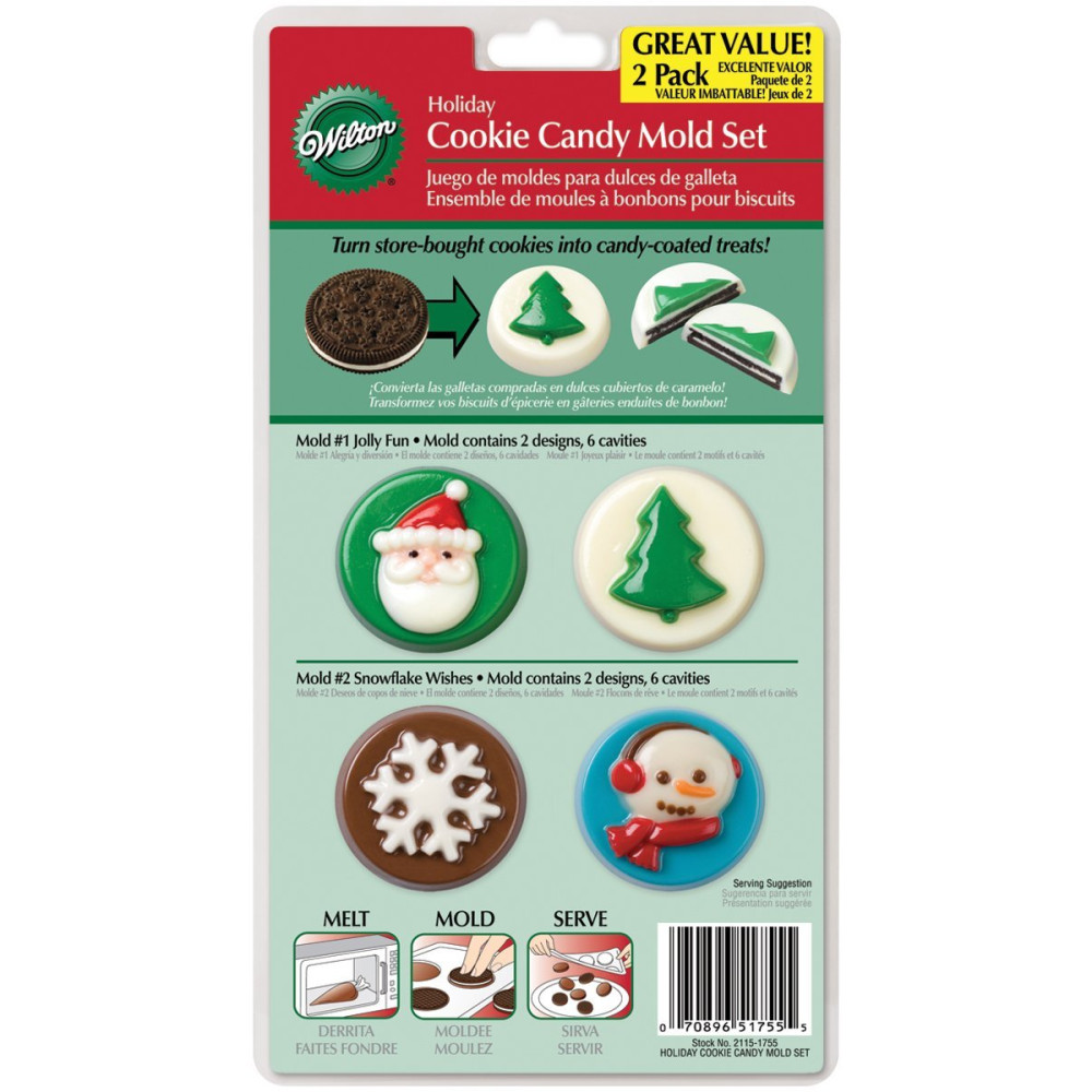 Molde chocolate oreo navideño