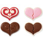 Molde chocolate corazón partido 