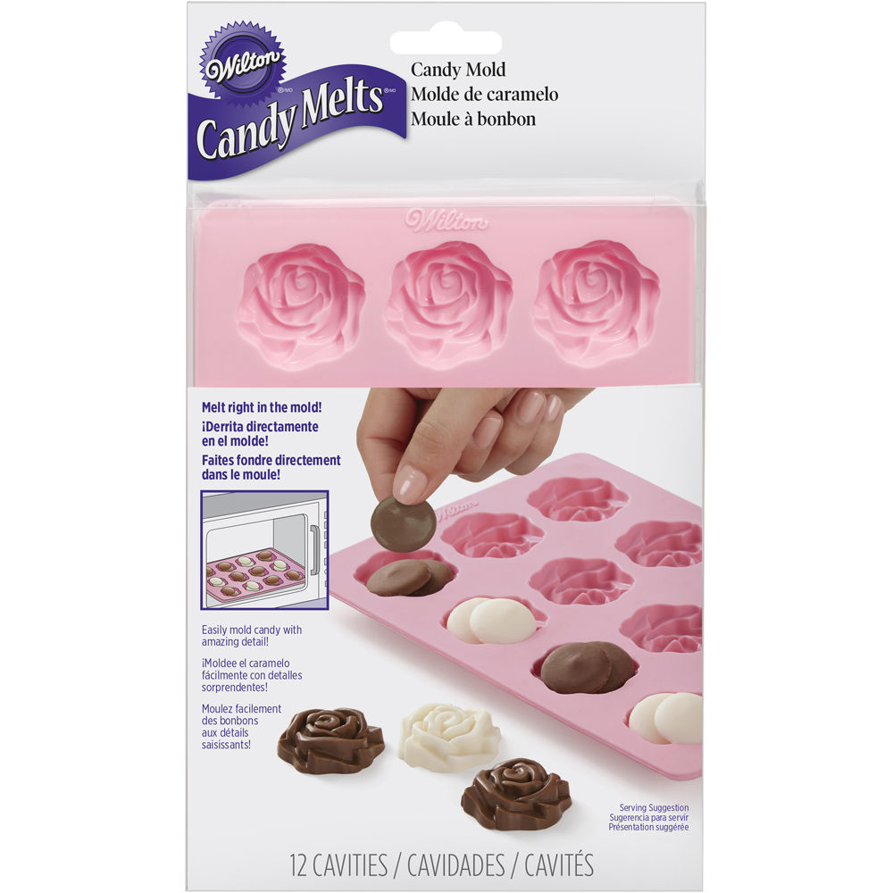 Molde silicona rosas x 12 cavidades