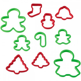 Juego de cortadores plásticos navideños