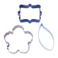 Cortadores flores x 3 pcs