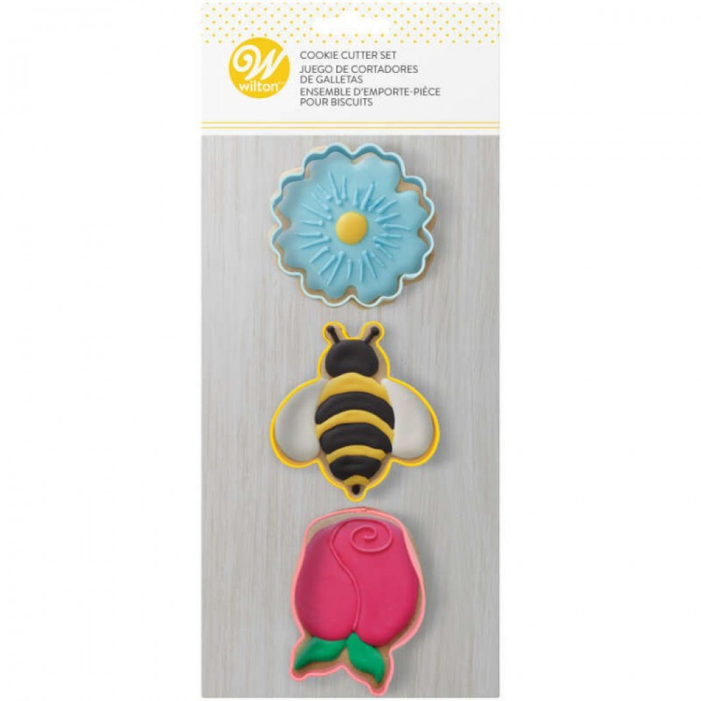 Set cortadores flores y abejas x3 Pc