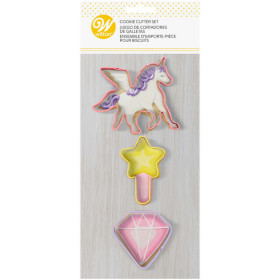 Cortadores unicornio y diamante x 3 pcs