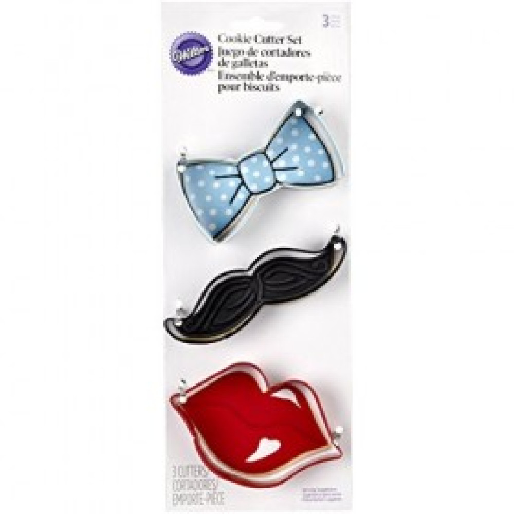 Cortadores x 3 Corbatín/Labios/Bigote