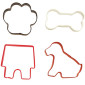 Juego cortadores de perrito x 4